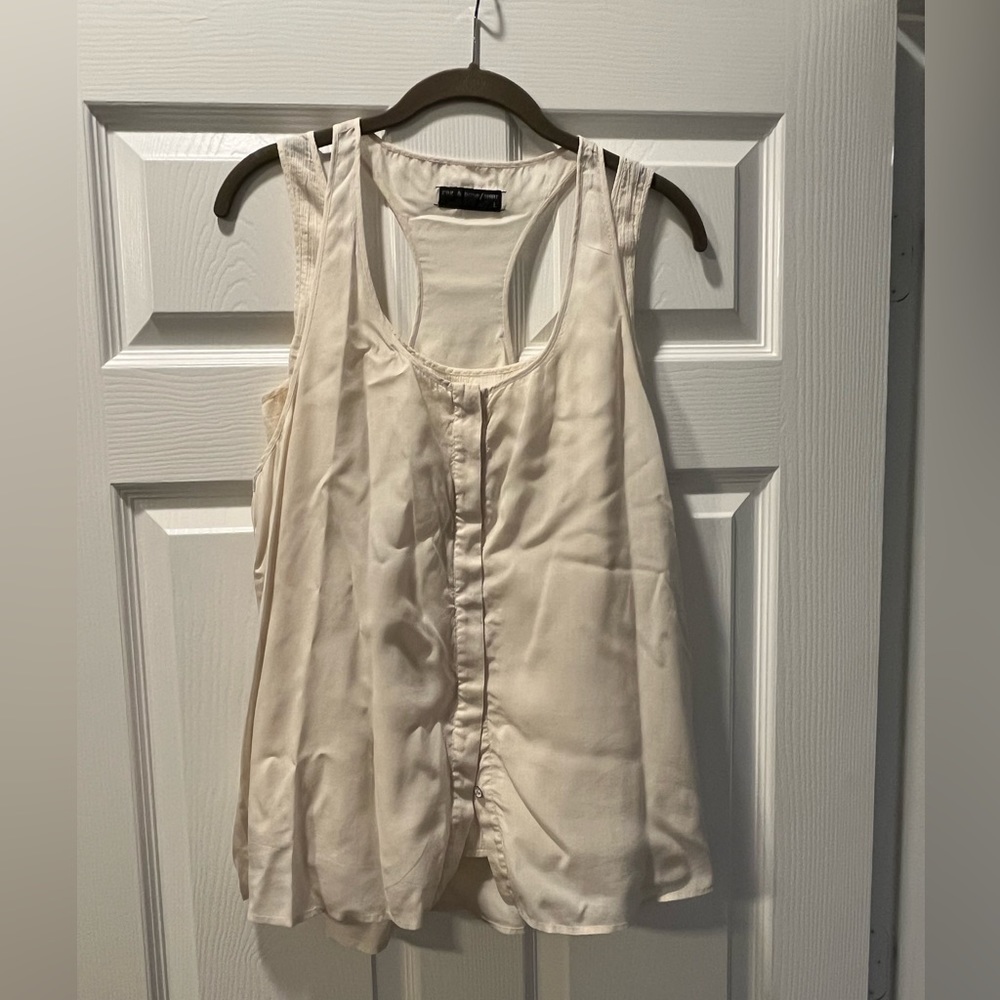 Rag & Bone layered ivory tank - size large. Vintage.